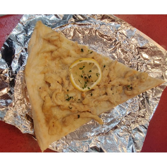 Chicken Francese Pizza Slice.