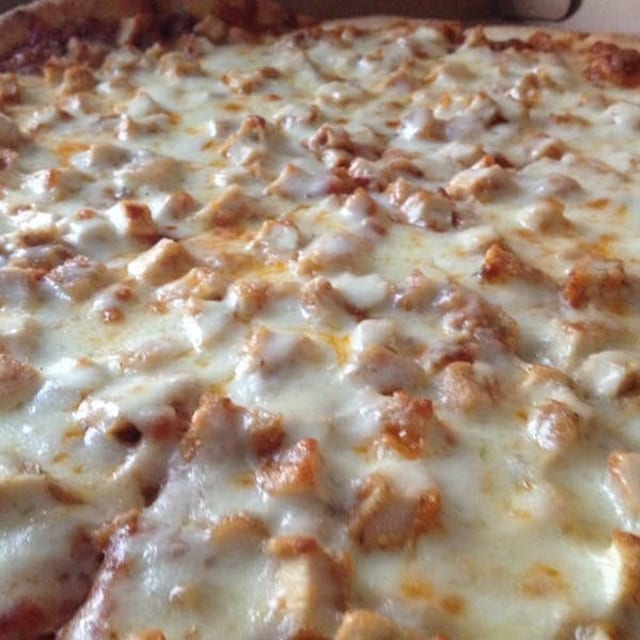 Chicken Parmigiana Pizza.