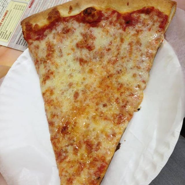 Regular Cheese Pizza Slice.